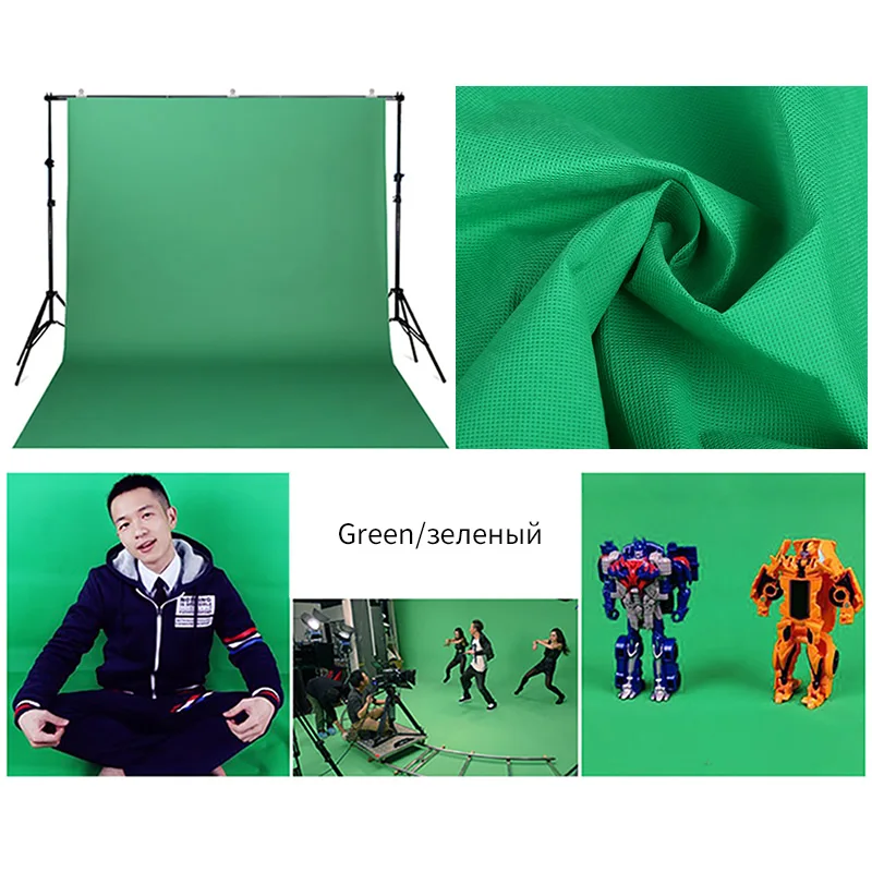 Фотофоны зеленый экран хромакей фон нетканый материал Профессиональные фоны для