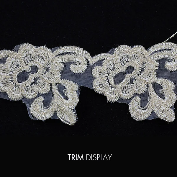 Gold Embroidered Metallic Lace Applique Fabric Ribbon Decorated Venise Embellishment Sewing Accessories for Craft 10yard/T844 | Дом и сад