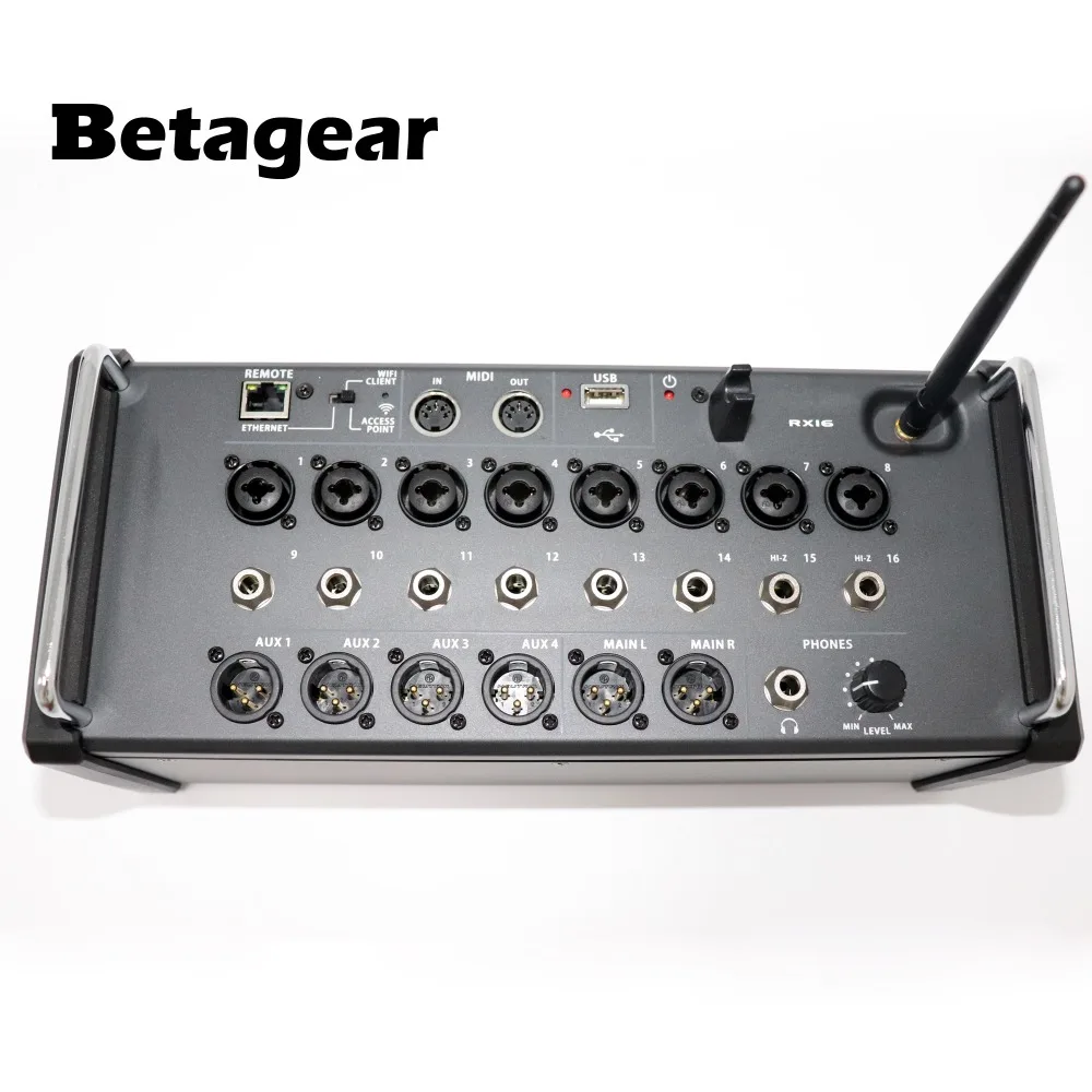 Betagear 16-канальный цифровой смеситель для Ipad/Android Планшеты 8 программируемый усилителей, встроенный модуль Wi-Fi и USB стерео Регистраторы XR16