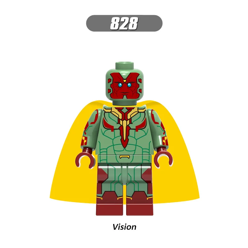 Vision Флэш-фигурка супер герой Темный лучник над девочкой Пингвин-шутник Тепловой Волны Deadshot Vibe Строительные блоки Кирпич модель игрушки - Цвет: Vision