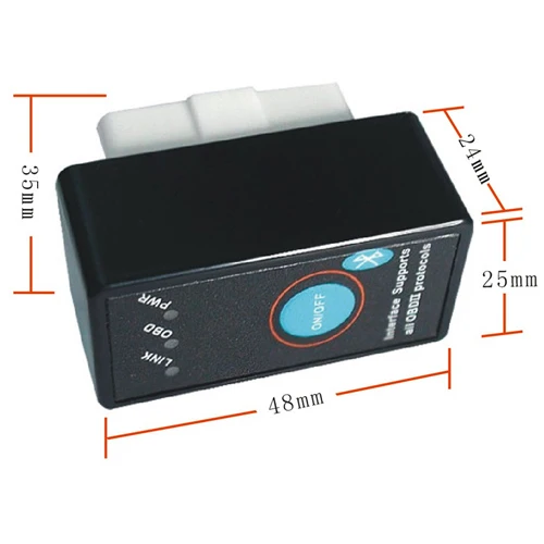Мини ELM327 Bluetooth OBD2 Автомобильные Диагностика сканер с Мощность выключатель +