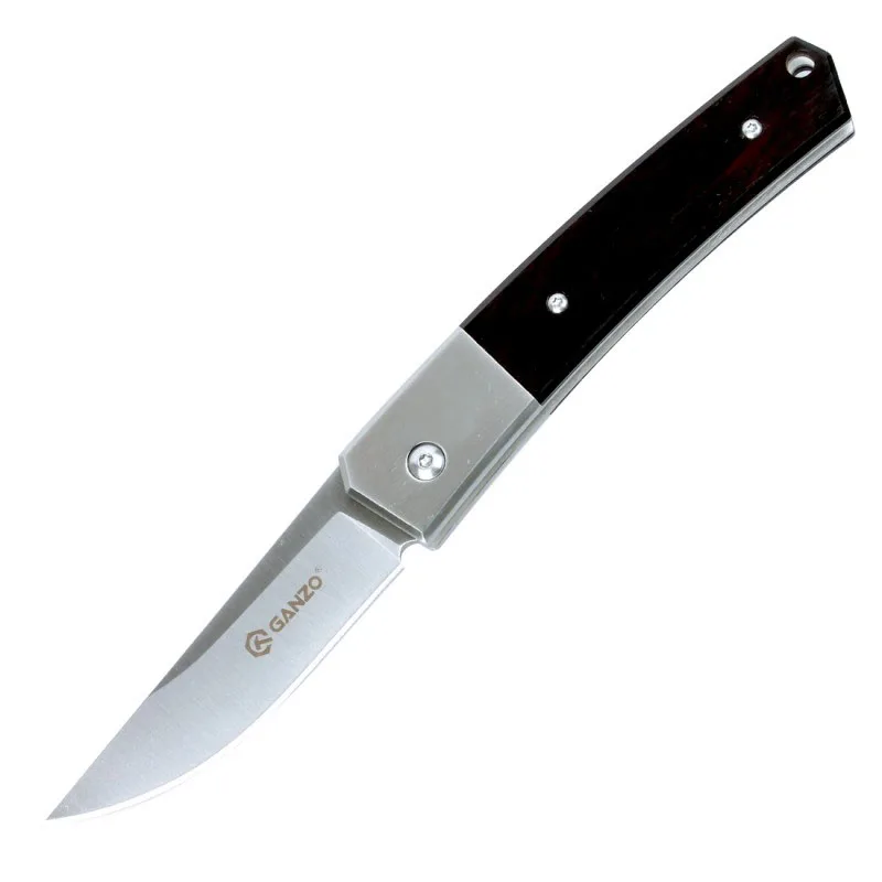 G7361-WD2 Ganzo G7361 Складной нож 440C Лезвие G10/деревянная ручка Открытый Отдых выживания Дайвинг карманный нож супер военный Топ нож s - Цвет: G7361-WD2
