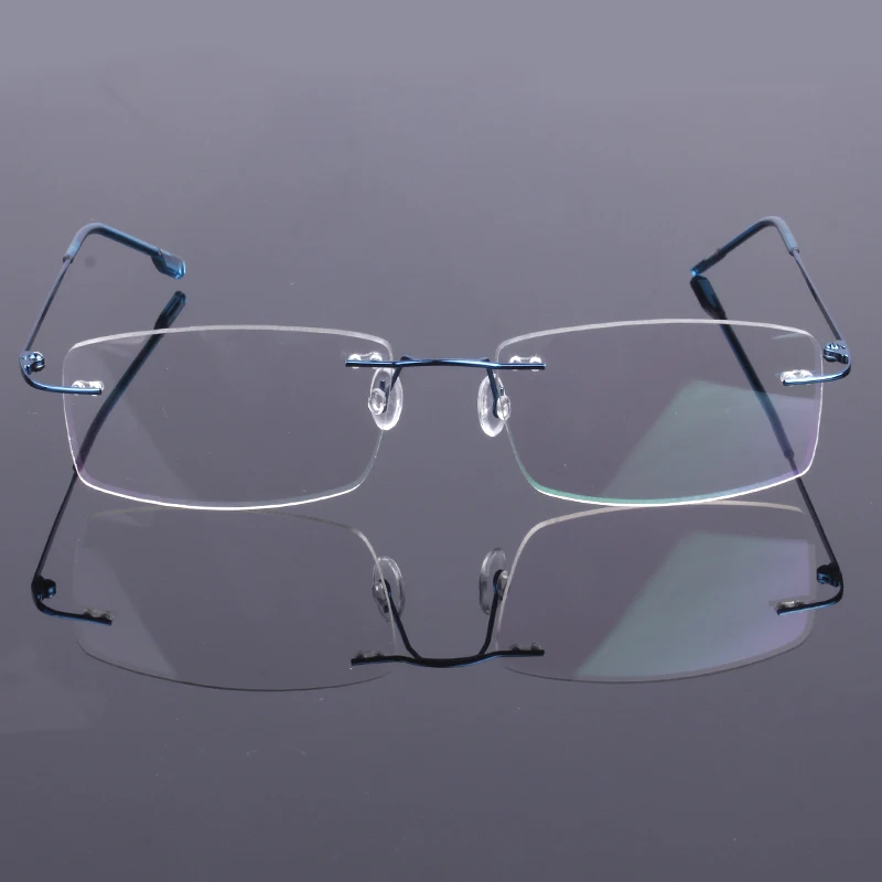 Новинка легкие мужские очки без оправы из нержавеющей стали с RXable оправой