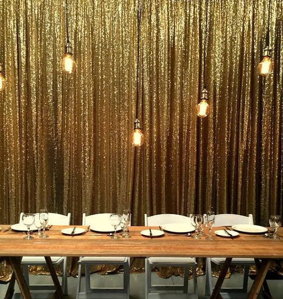 20FT * 10FT золотой шампанское блестящая ткань с блестками фотографии фон для