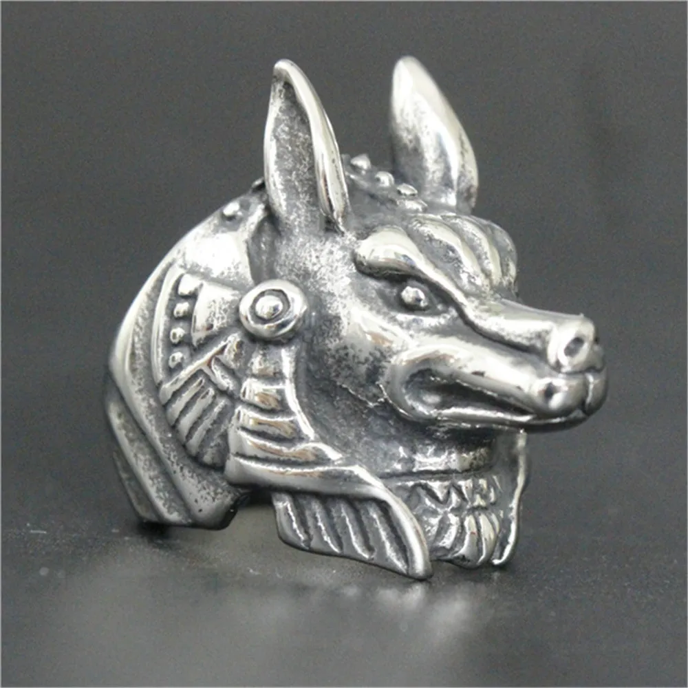 Кольцо с волком из нержавеющей стали Крутое кольцо для вечеринок животными