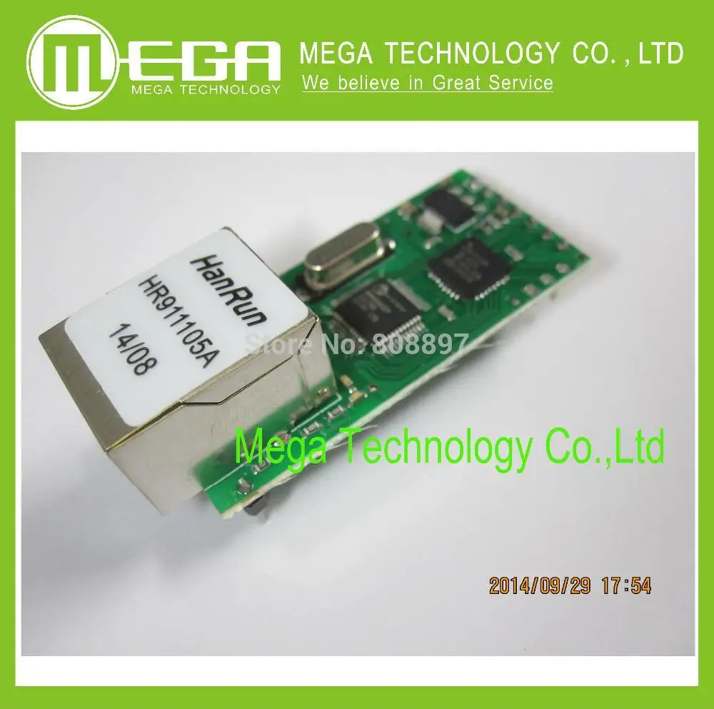 Серверный модуль с последовательным портом, Ethernet-сеть к RS232 TCPIP RJ45 к TTL Seckill ENC28J60