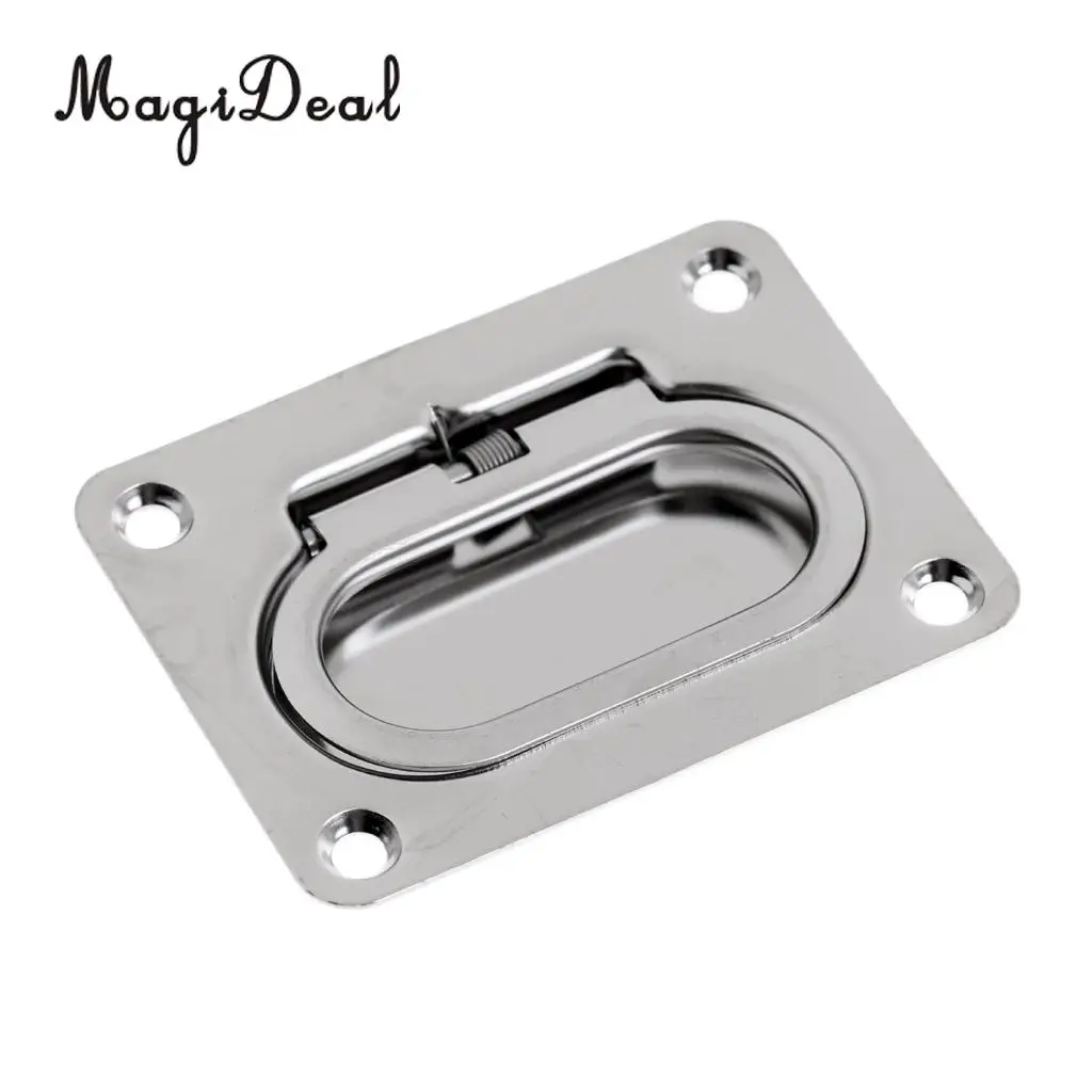MagiDeal, 1 шт., сталь, 7,3x5,4 см, морская яхта, лодка, палуба, Люк, кольцо, тяга, подъемная ручка, оборудование, заподлицо, крепкое, прочное, серебряное