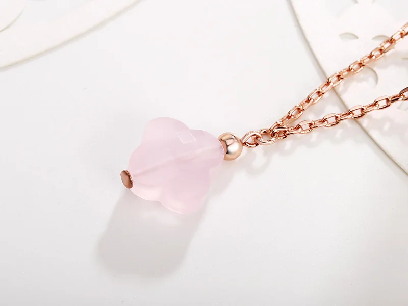 FORIS модные ювелирные изделия розовое золото Luckly умный кулон подходит ожерелье для женщин подарок на продажу PN029