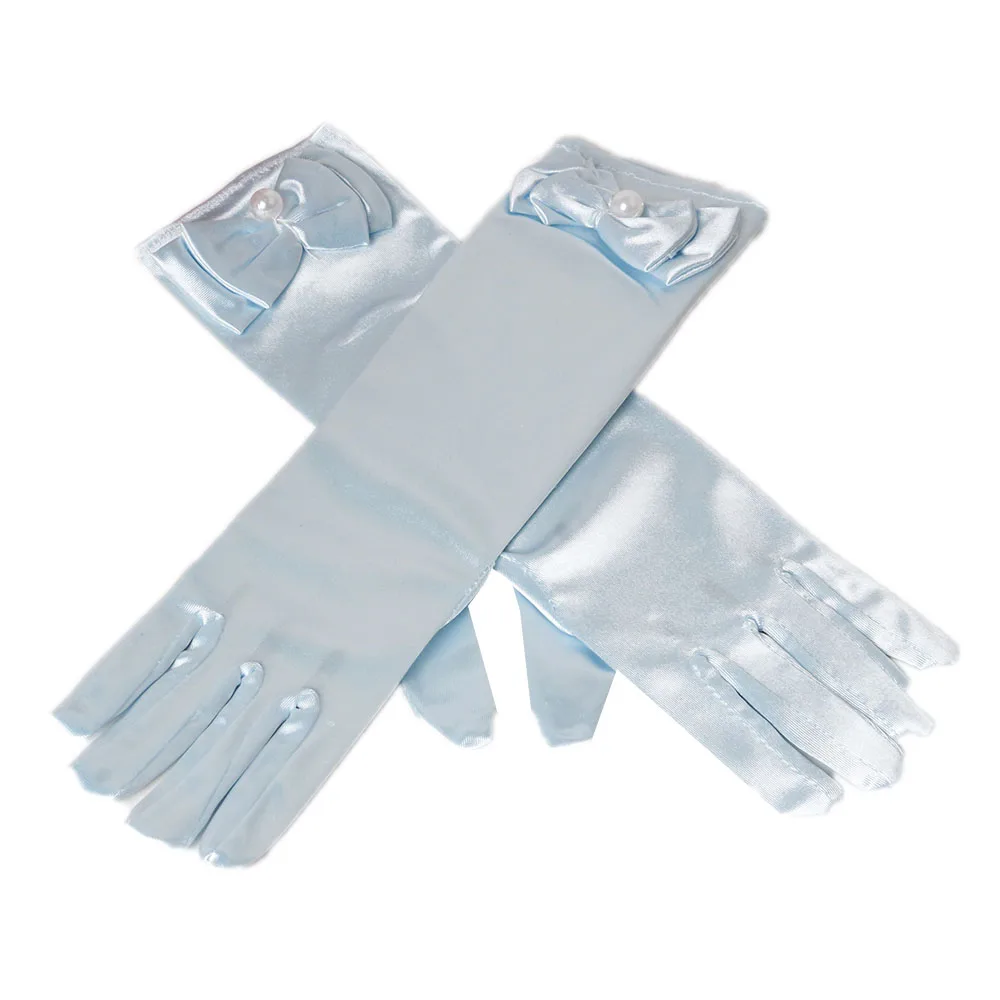 Перчатки для девочек длинные перчатки принцессы платье с бантом костюм