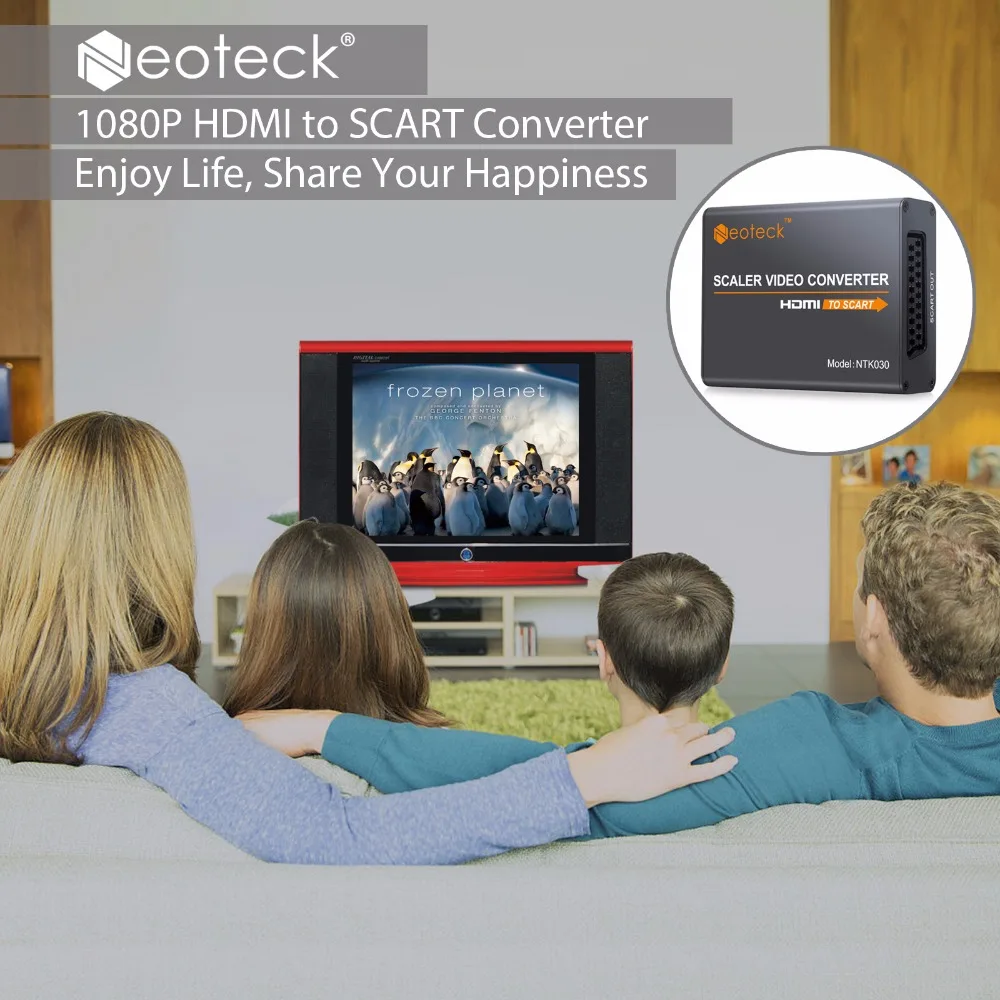 ESYNiC 1080P 1.3b HDMI конвертер/переходник в scart композитный HD видео стерео аудио 5 В/1A адаптер питания мини портативный алюминиевый конвертер