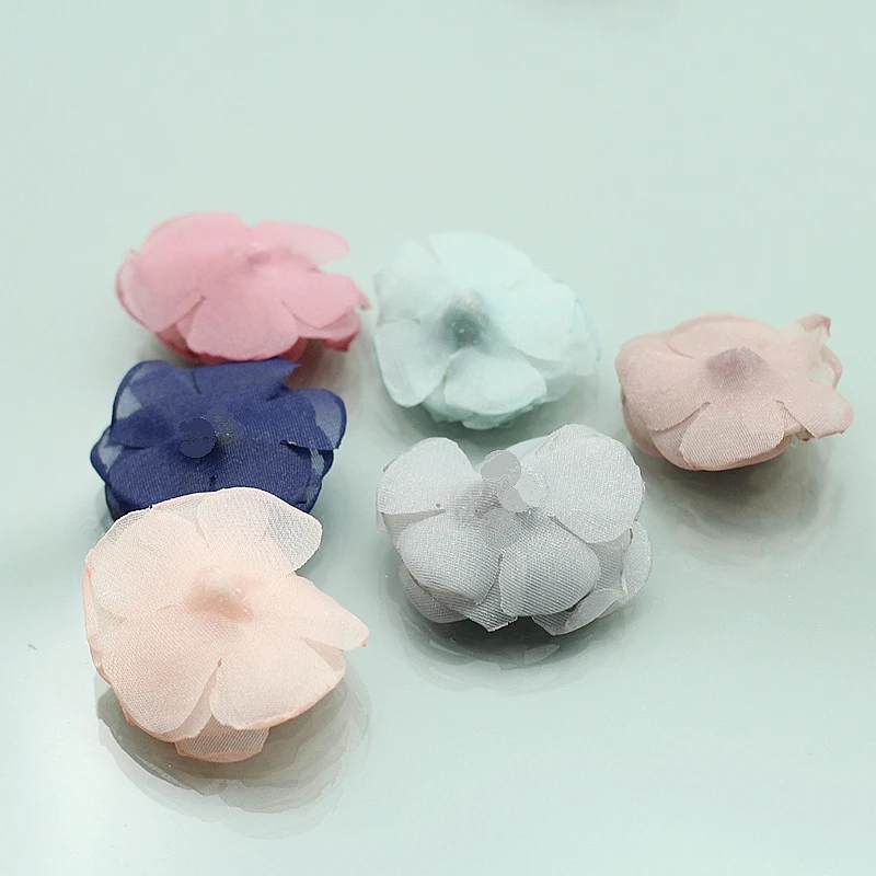 

MLAEY 4Pcs/lot lace trim patch applique lace fabric Wedding dress DIY flowers bride hair veil clothes Headwear Decoration 6color