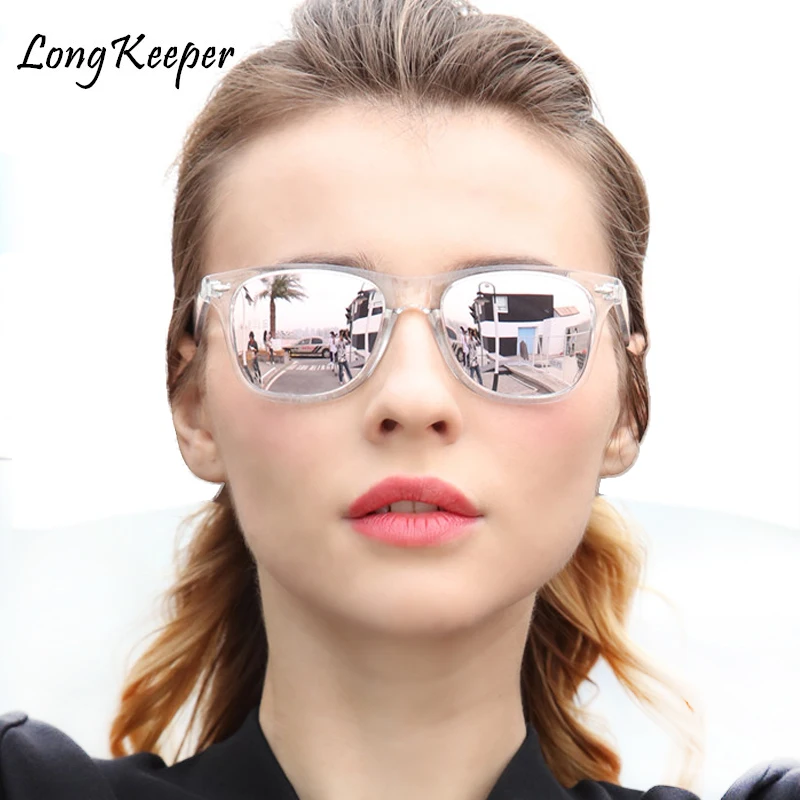 

Long Keeper Women Brand Designer Polarized Sunglasses Men Night Vision Lens Transparent Frame Eyewear Male Sun Glasses UV400