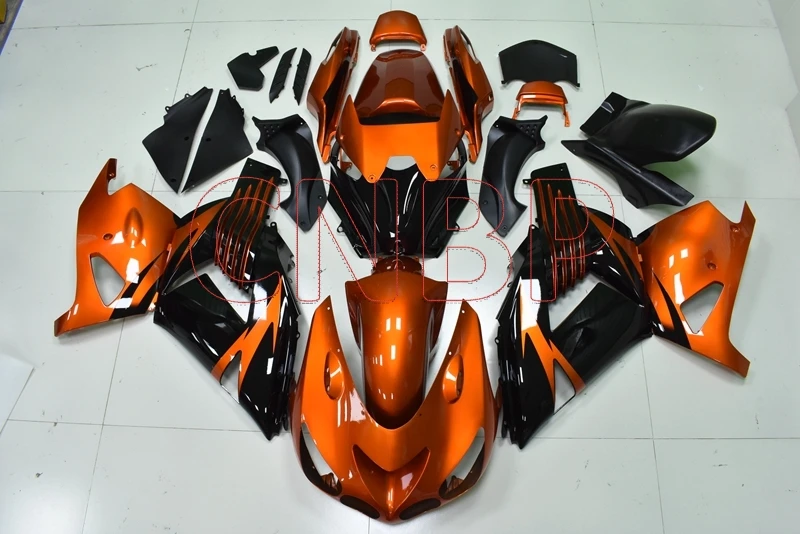 Комплекты обтекателей для Kawasaki Zx14r 2006 2011 оранжевый черный обтекатель из АБС