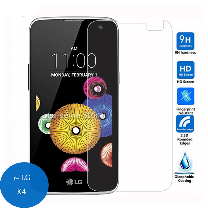 Для LG K4 закаленное Стекло Экран протектор 2 5 с уровнем твердости 9 h Защитная