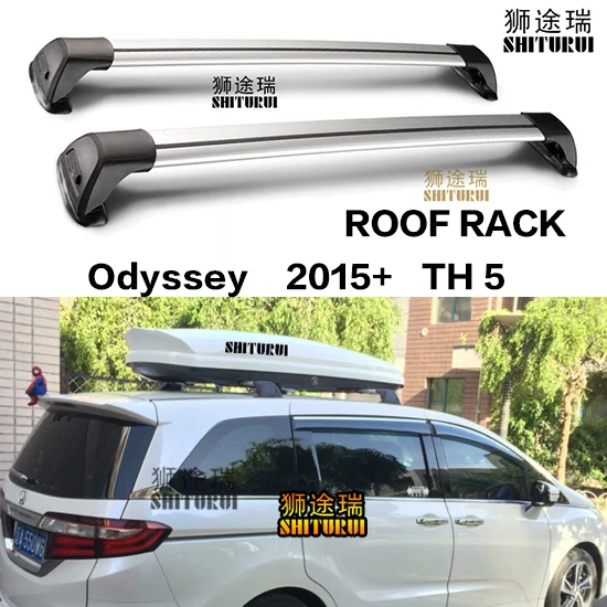 Армейский зеленый 2 шт. для Honda Odyssey mvp 2003- RB3/RB4 Кровельная Панель автомобиля специальный алюминиевый сплав ремень Замок Led стрельба багажник на крышу CORSS RACK - Цвет: Армейский зеленый
