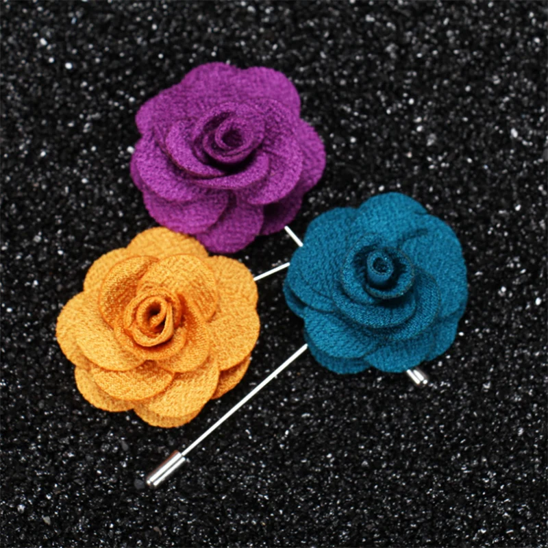 1 шт. новая мужская брошка штырь с отворотом в виде цветов 4 см бутоньерка для