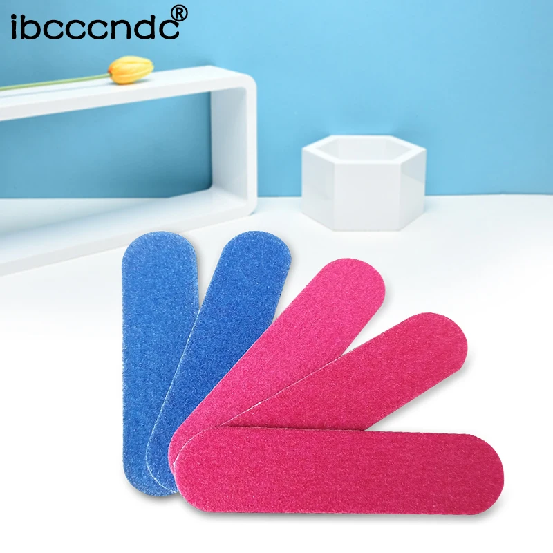 10 шт./лот двухцветная мини пилка для ногтей буфер педикюра шлифовальные пилки деревянная наждачная бумага