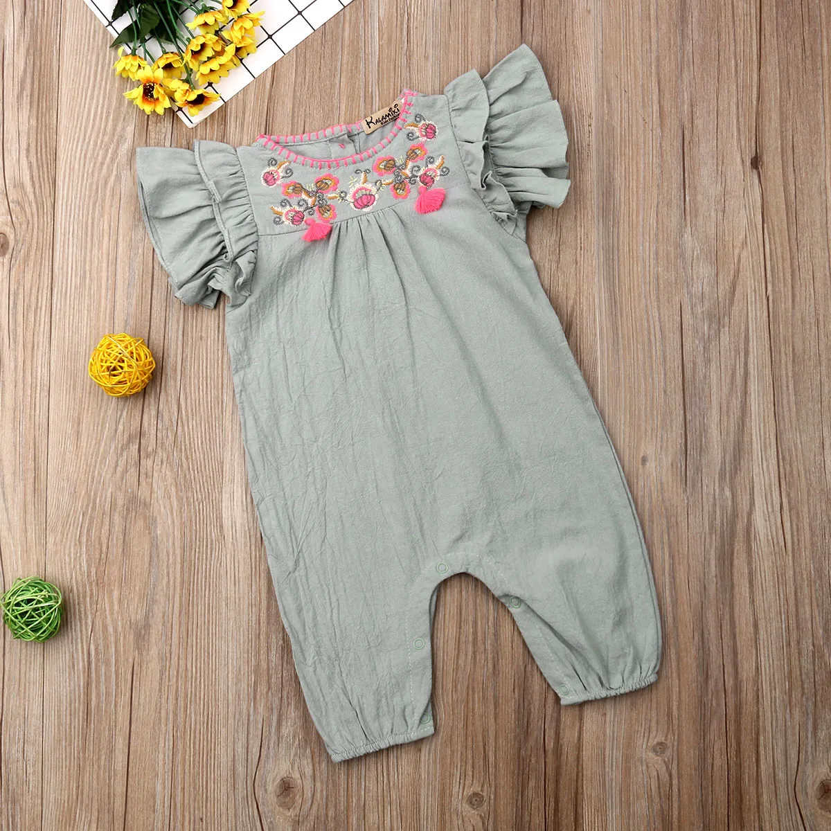 2019 Новая летняя одежда с цветочным рисунком для маленьких девочек костюмы