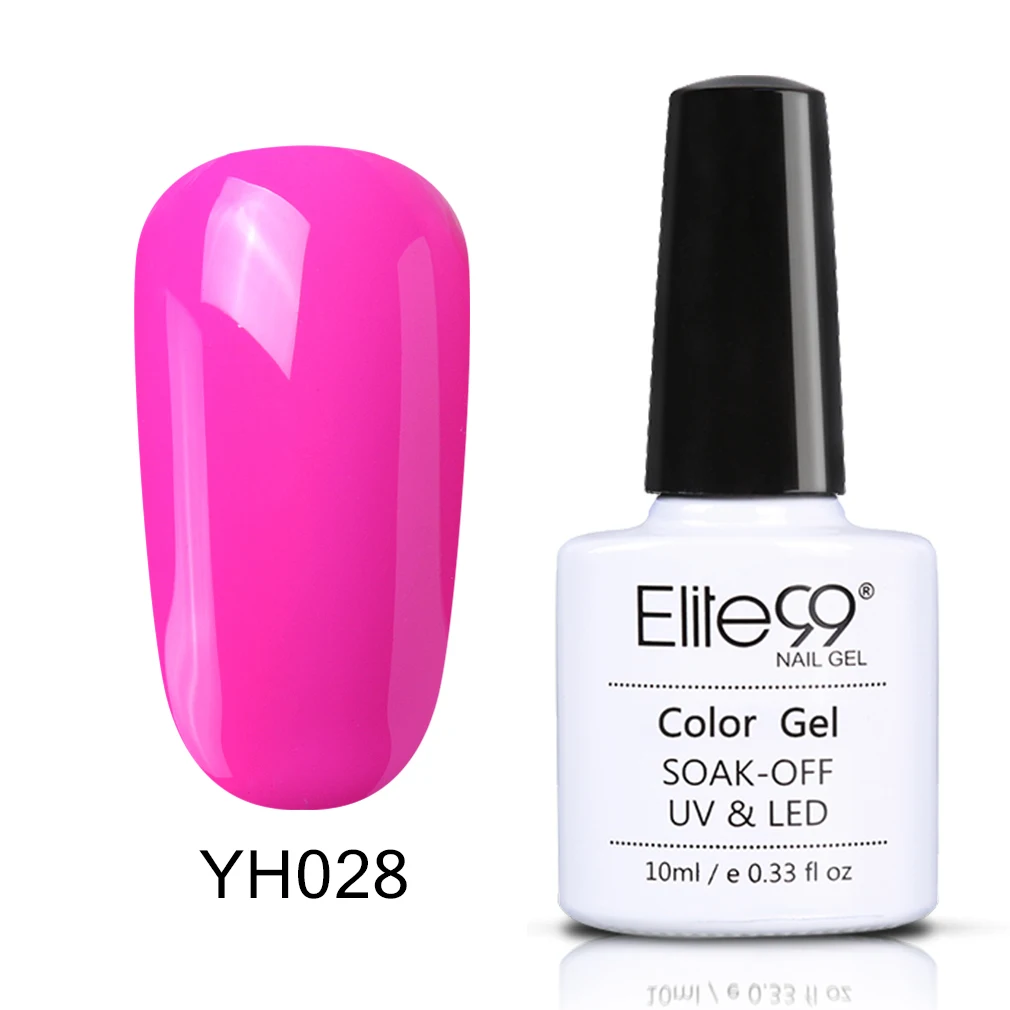 Elite99 уф-гель лак для ногтей 10 мл долгое уф-гель красочные Polishes наир искусство выбрать 1 розовая серия в 12 цветах - Цвет: YH028-10ML