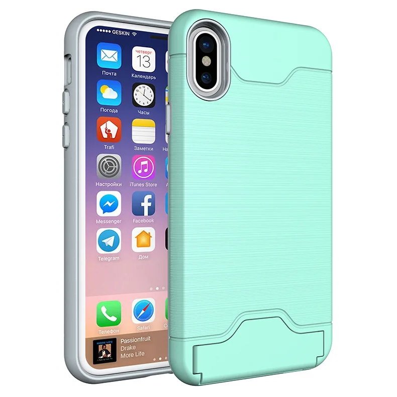 Mobile phone case cover with stand bank card holder mobile suitable for iphone |