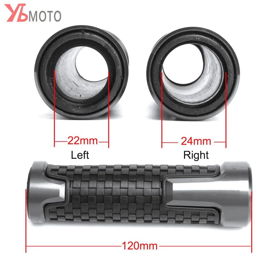 Универсальные модные аксессуары для мотоциклов алюминиевые и резиновые ручки 7/8