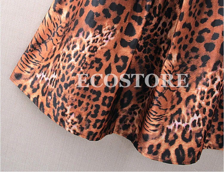 Юбки с принтом тигра Новая модная женская Европейская винтажная плиссированная