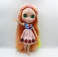 free shipping bjd joint rbl 362j diy nude blyth doll birthday gift for girl 4 colour big eyes dolls with beautiful hair cute toy