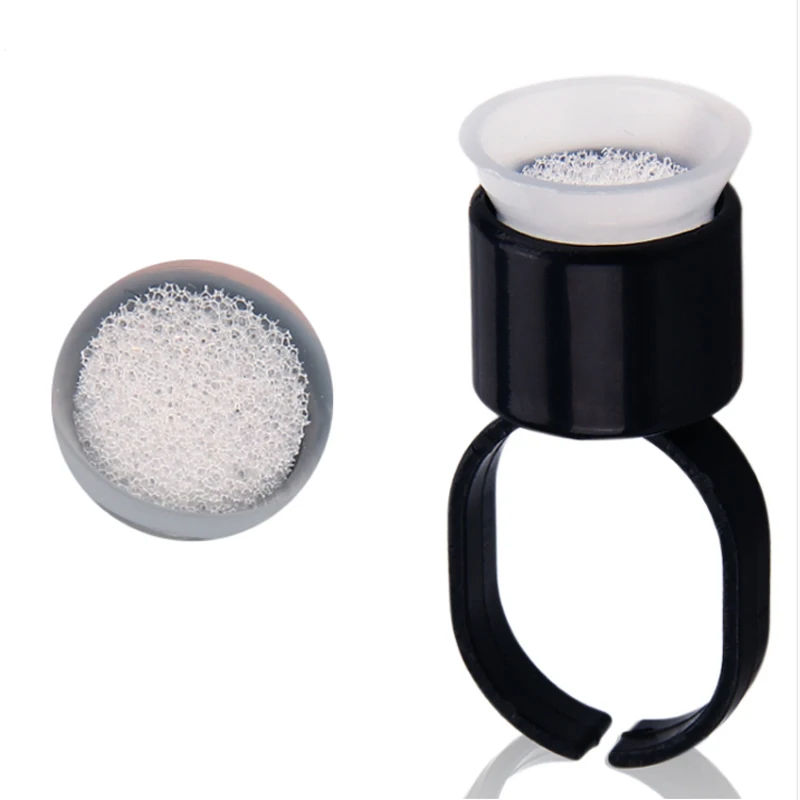 

100pcsTattoo Supply Ring Cups Tools Microblading Pigment Holder Permanent Makeup Disposable Tattoo Ink Cups With Sponge For Sale