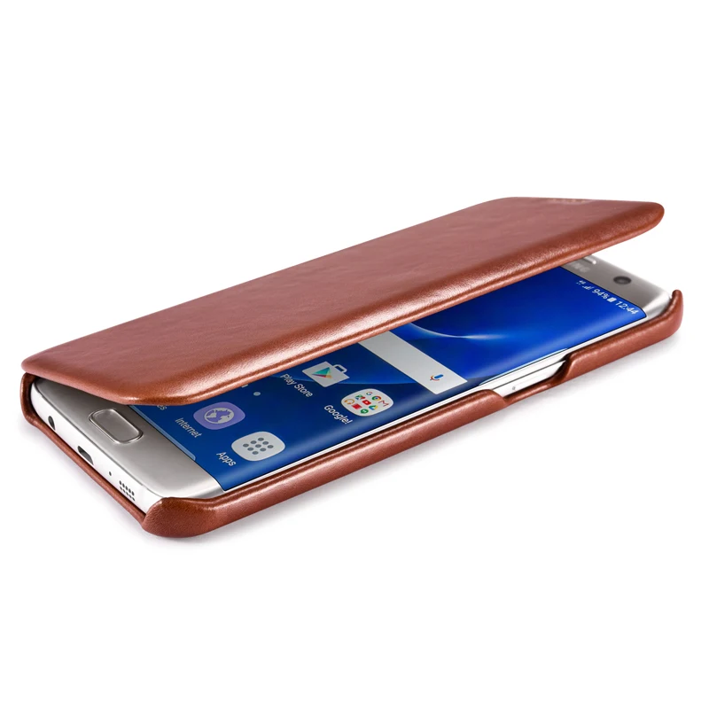 Роскошный чехол из натуральной кожи для samsung Galaxy S7/S7 Edge, Fundas, Модный чехол на весь экран, защитный флип-чехол, чехол для телефона s