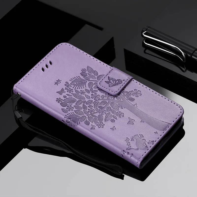 light purple mao SophiaLong чехол для Xiaomi Redmi Note 7 8 T Кожаный чехол для Coque Xiomi Redmi Note 8 Pro 8 T 8A чехол для телефона s откидная крышка - Цвет: light purple mao