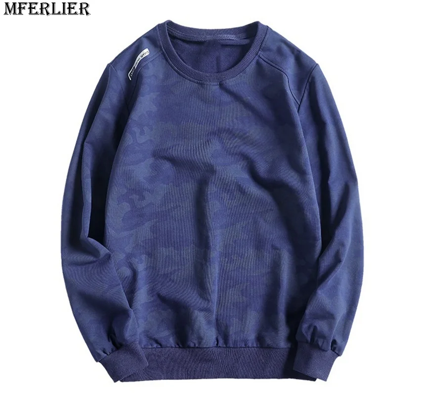 NAVY BLUE Зимние мужские камуфляжные толстовки 10XL большого размера плюс толстовки 9XL 8XL Осенние повседневные спортивные толстовки 54 56 150 кг - Цвет: NAVY BLUE