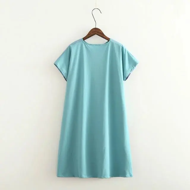 2019 новое летнее платье с кодовым принтом круглым вырезом короткими рукавами для