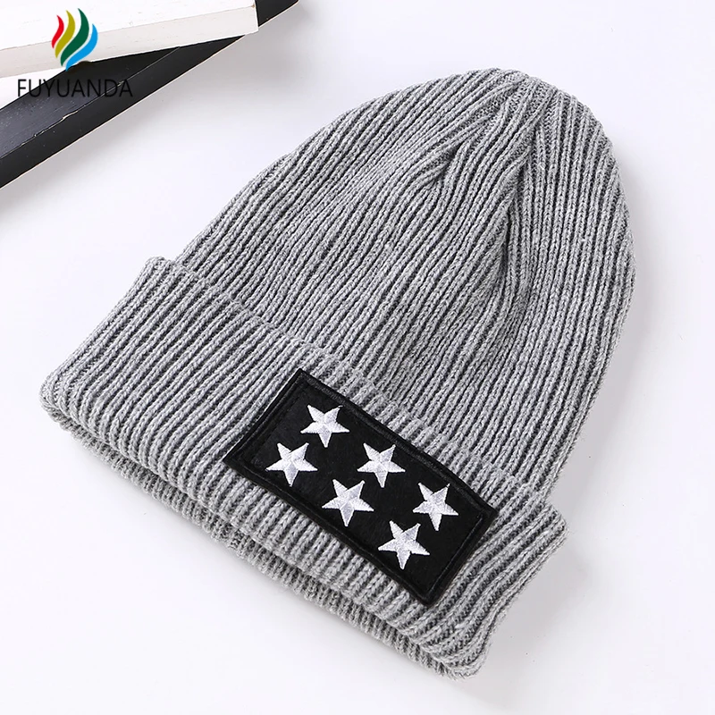 Звезды Новая мода Skullies для Для мужчин Повседневное Кепки одноцветное Цвета