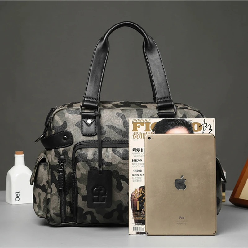 Мужские сумки-мессенджеры из искусственной кожи камуфляжные дорожные сумки