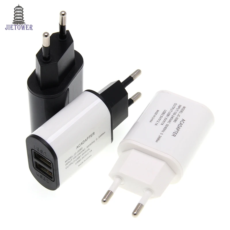 50 шт./лот настенное зарядное устройство для путешествий 2USB EU/US штепсельная вилка