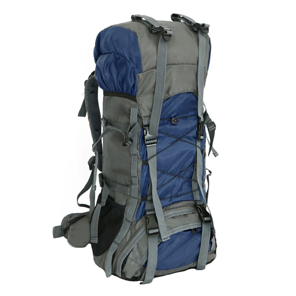 Dark Blue 60L Водонепроницаемая походная сумка для альпинизма, походный рюкзак для путешествий, легкий Водонепроницаемый рюкзак большой вместимости - Цвет: Dark Blue