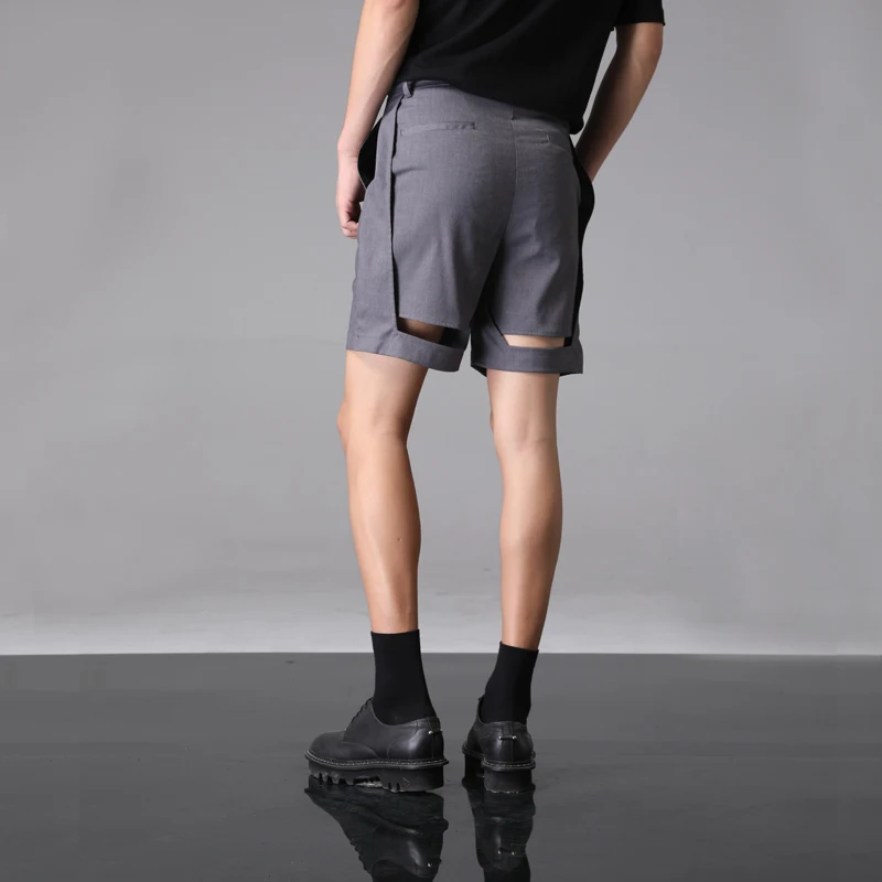 27-44 New 2019 Men's clothing fashion casual Alternative personality double-layer hollow-out design Shorts plus size costumes | Мужская