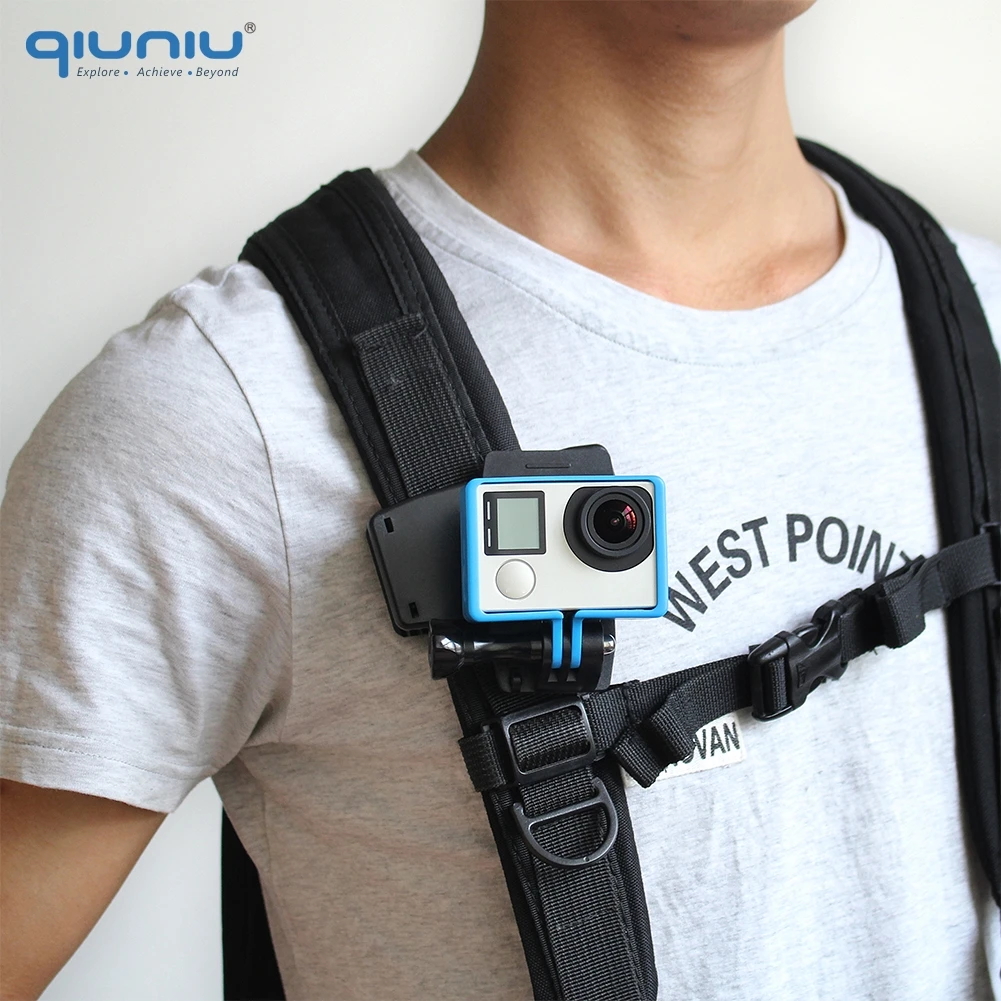QIUNIU вращающийся на 360 градусов зажим для рюкзака шляпы нагрудный ремень быстрый