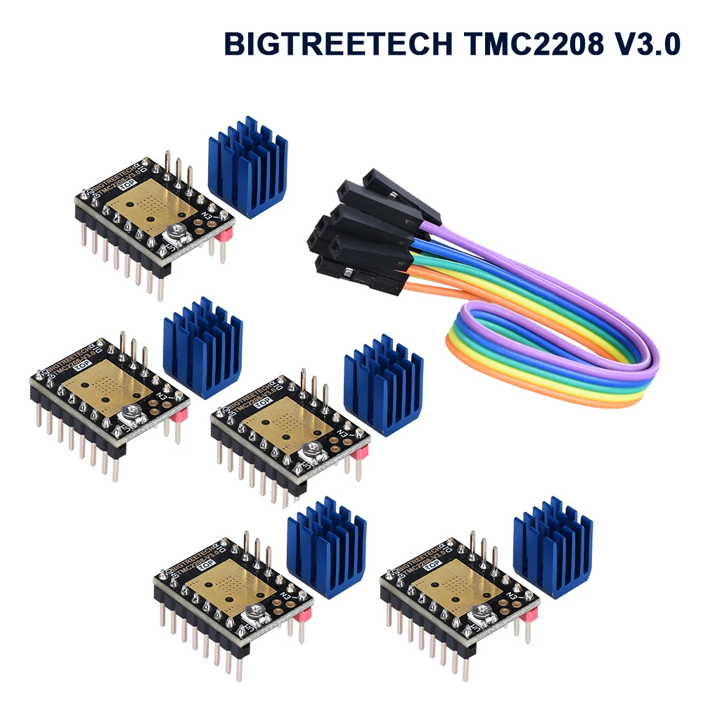 

Драйвер BIGTREETECH TMC2208 V3.0 UART для шагового двигателя SKR V1.3 Pro MKS Gen V1.4, плата управления RepRap StepStick, детали для 3D-принтера