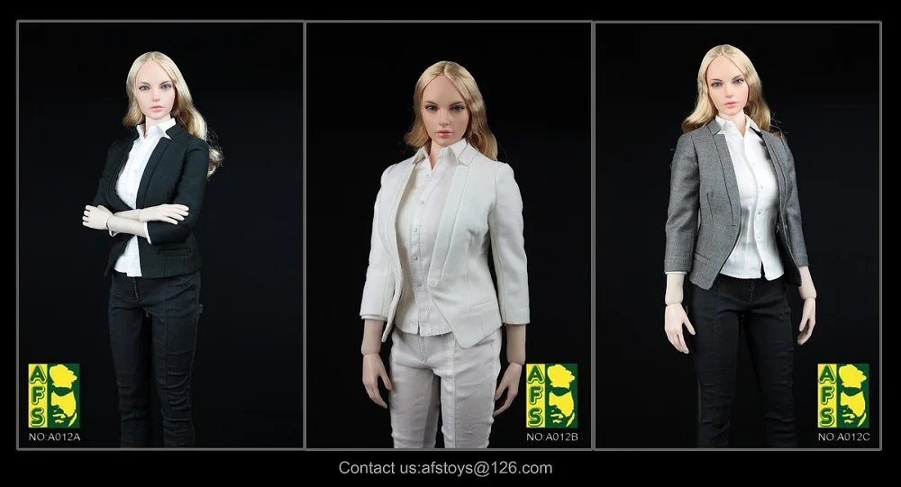 AFS A012 1/6 женский тонкий костюм офисный дамский для путешествий Phicen VC UD ND Jiaou Doll 12