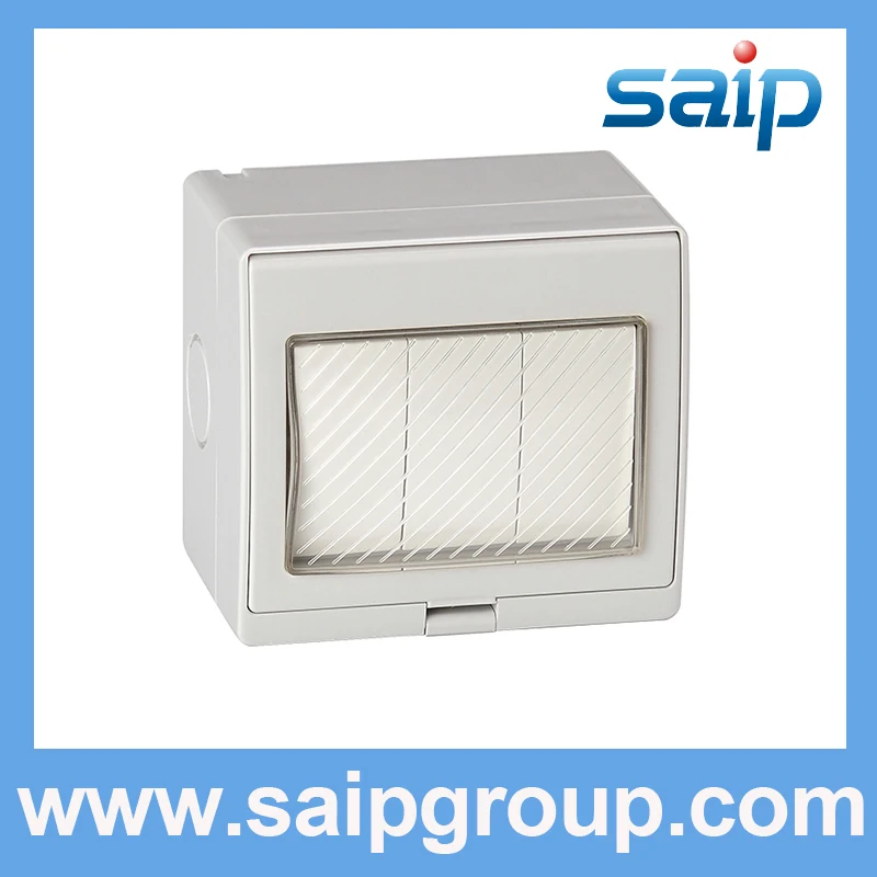 Водонепроницаемый трехкнопочный настенный переключатель/Электрический