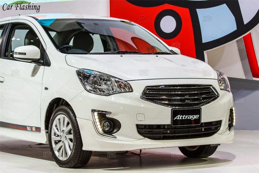 Автомобиль мигает 1 компл. светодио дный для Mitsubishi Attrage Mirage G4 2012 2013 DRL дневные ходовые огни с поворотов