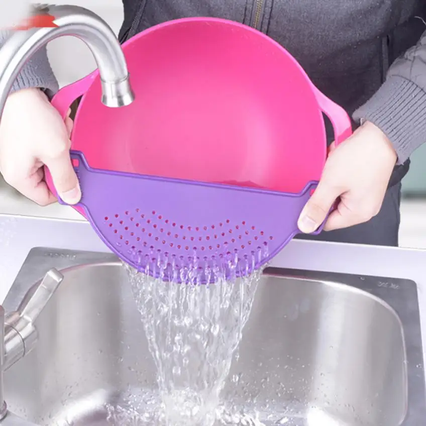 Новые кухонные принадлежности пластиковая оснастка и прочная промывка риса сито