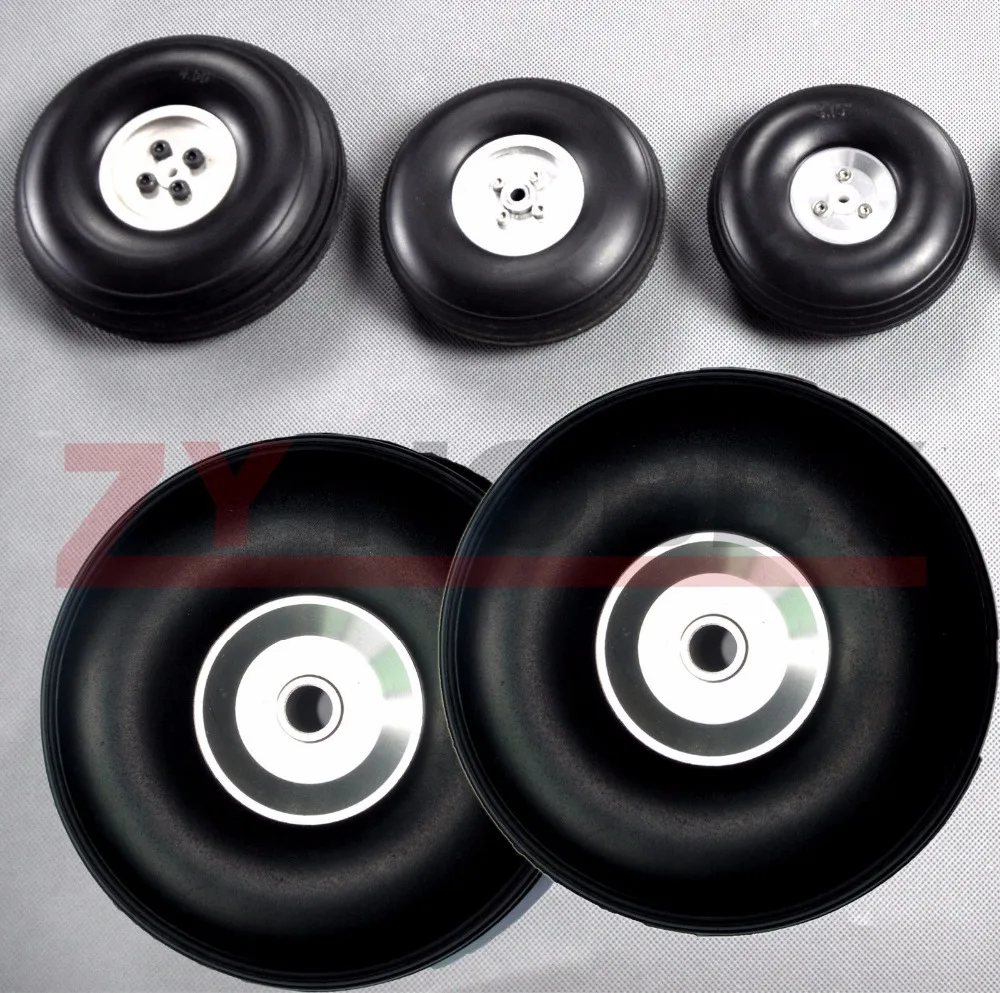

1 pair 2"/50.8mm RC Airplane PU wheel with Dia-Casting Aluminum Hub w/ Screw