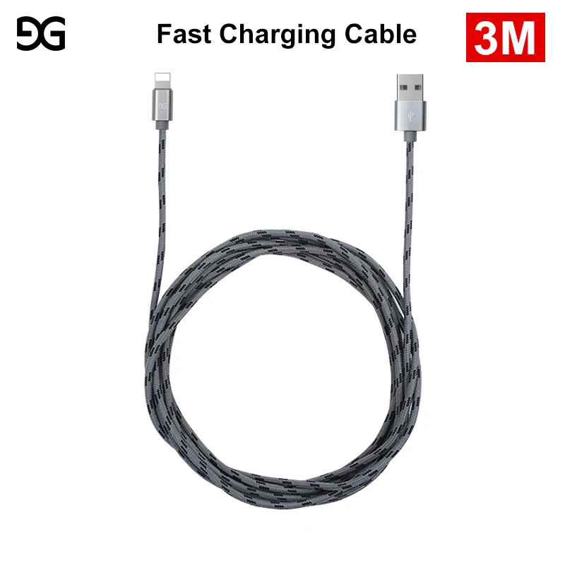 USB кабель для iPhone 3 м 2 1 А быстрой зарядки Xs Max Xr X 8 7 6 Plus 6s 5 s кабели iPad|Кабели