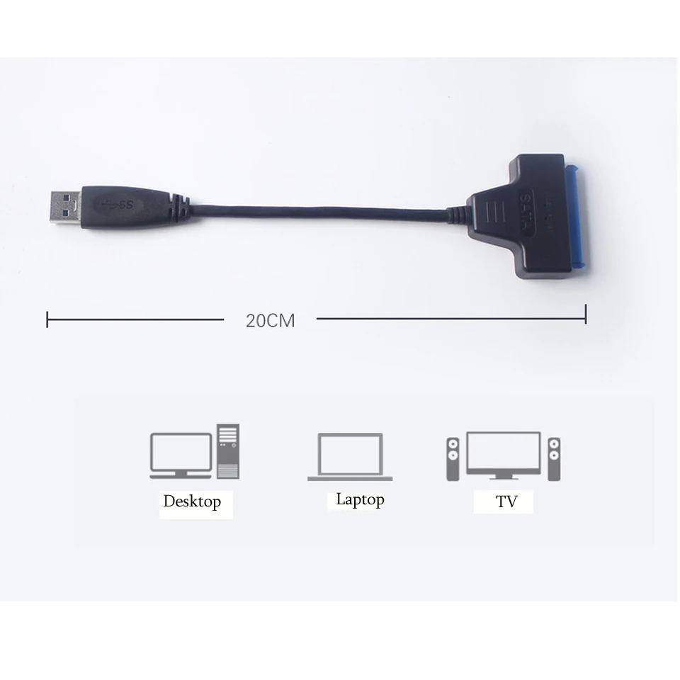 Kebidu 10 шт./лот Высокоскоростной USB 3 0 к Sata кабель 22 Pin 2 5 &quot2 дюйма HDD драйвер жесткого
