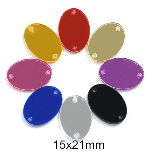 Mix Color-34 37 форм 50 шт разноцветные акриловые зеркальные пришивные стразы с плоской задней стороной для шитья камней с отверстиями для DIY блестящей одежды B1131 - Цвет: Mix Color-34