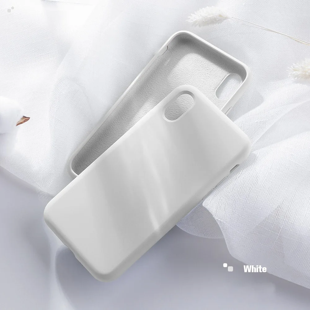 White Чехол для телефона для iPhone 7 чехол силиконовый чехол для iPhone 11 Pro XS Max чехол для iPhone 7 8 6 6S Plus X XR 8plus Coque - Цвет: White