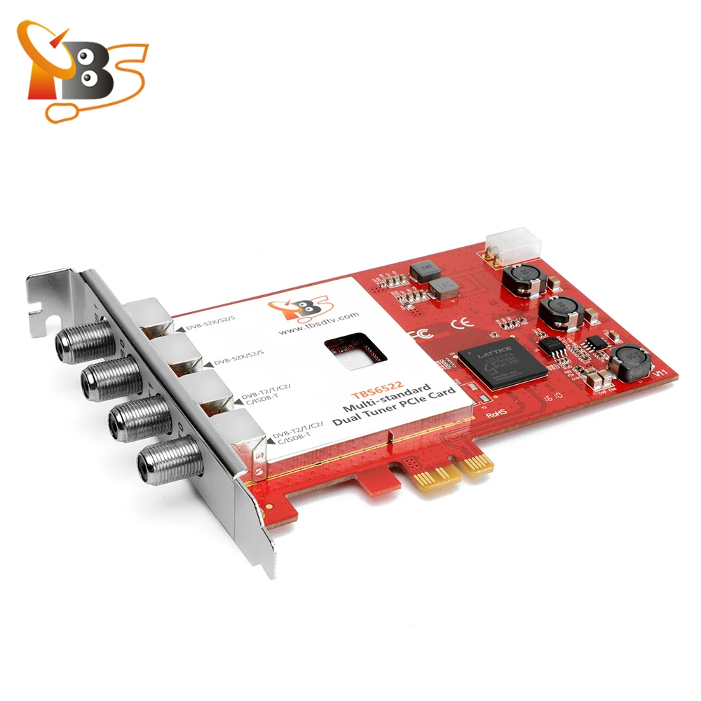 TBS6522 DVB-S2X/S2/S/T2/T/C2/C/ISDB-T Поддержка карт PCI-e с двумя тюнерами VCM, CCM, QPSK, 8PSK, 16 APSK, 32APSK
