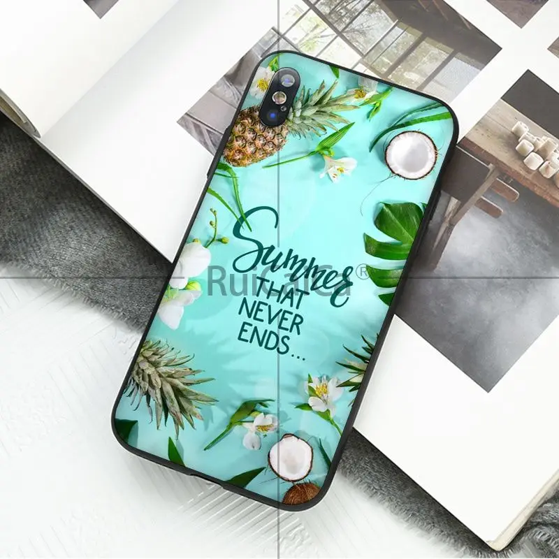 Ruicaica Летний Пляжный Hawaii Aloha Sea Ocean роскошный защитный чехол для Apple iPhone 8 7 6 6S Plus X XS MAX
